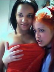 two webcam girls get intimate together blonde a...