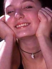 Peppy young beauty shows off for the camera.