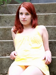 This redhead teen looks like she should be cute and innocent, but she already has sexual knowledge that could make many people bl